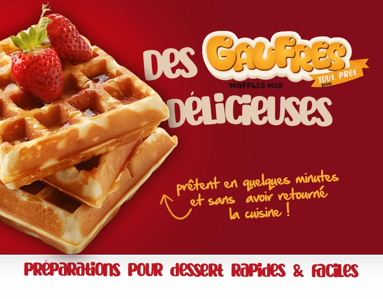 Gaufres Marcel Présente en poudre préaparée