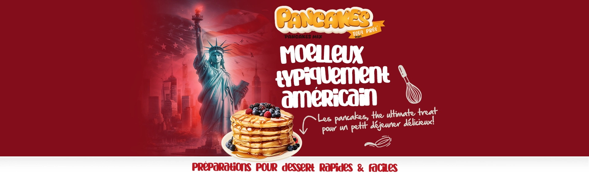 Pancakes à l'américaine en quelques minutes avec Marcel Présente